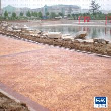 邳州藝術壓模地坪 仿石材彩磚，美觀耐用可上車